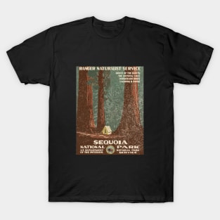 Vintage Sequoia National Park Poster (weathered) T-Shirt